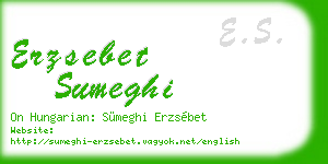 erzsebet sumeghi business card